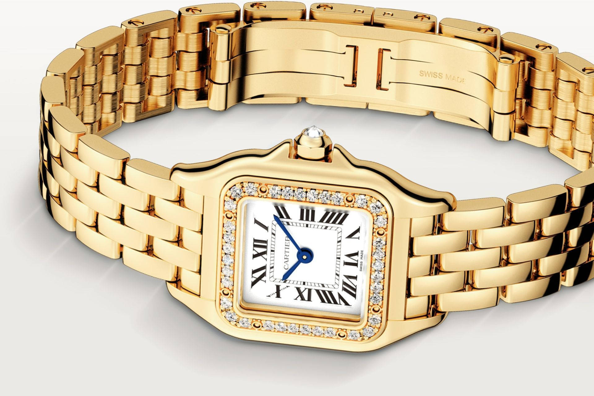Golden Cartier Watch Wallpaper