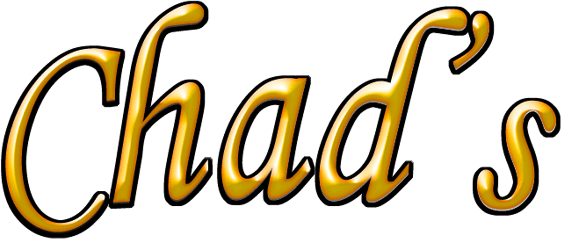 Golden Chad Text Logo PNG