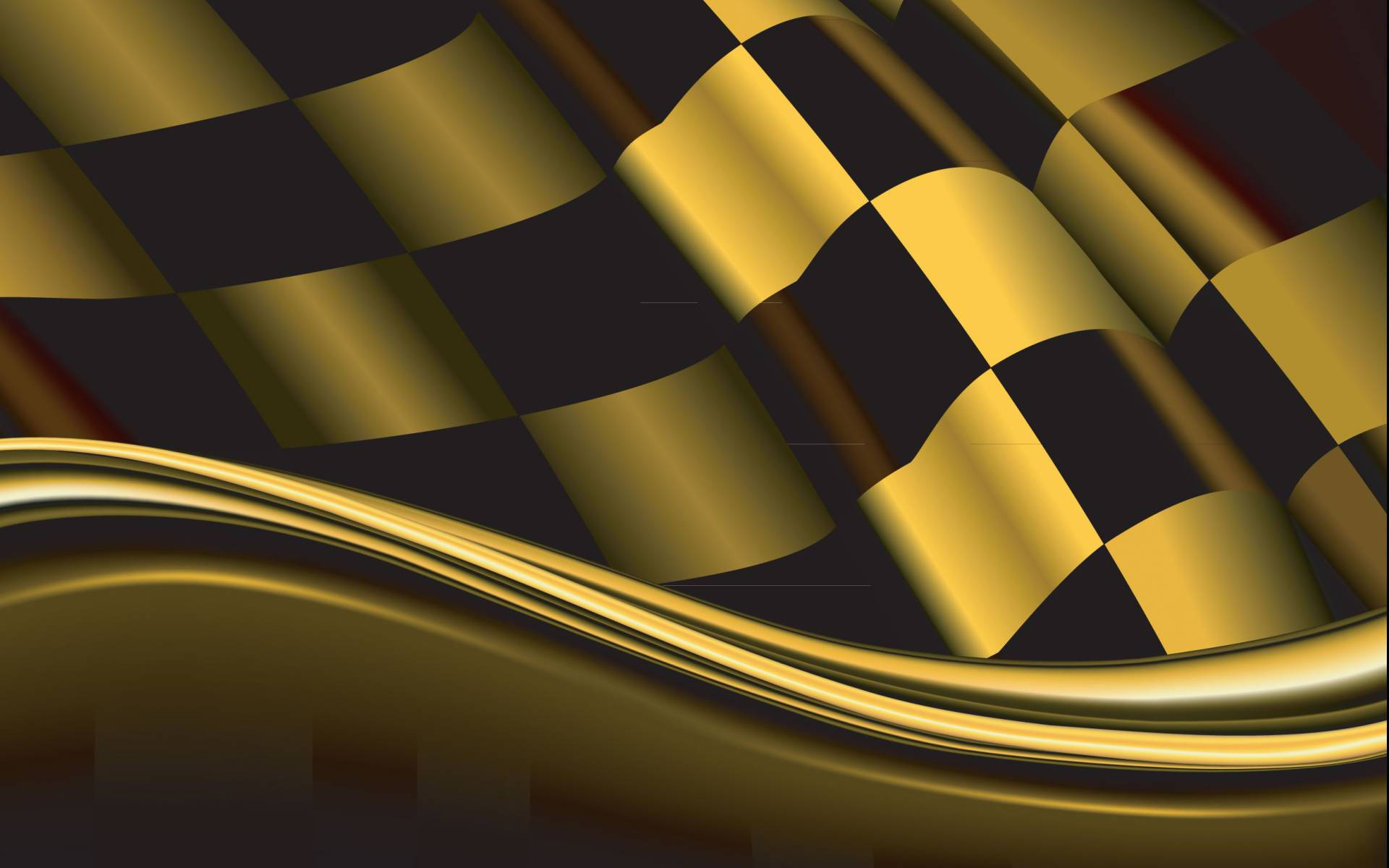 Golden Checkered Flag Wallpaper