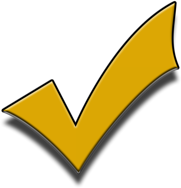 Golden Checkmark Graphic PNG