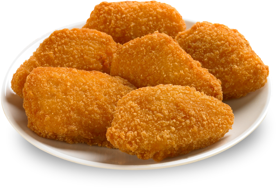 Golden Chicken Nuggetson Plate.png PNG