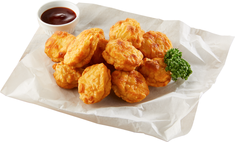 Golden Chicken Nuggetswith Dipping Sauce PNG