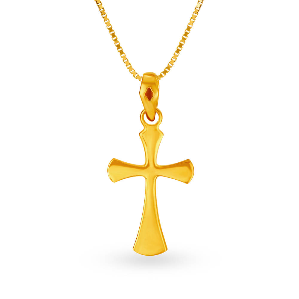 Golden Christian Cross Necklace Wallpaper