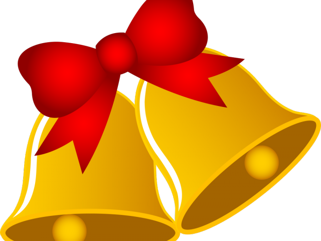 Golden Christmas Bells PNG