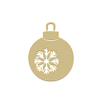 Golden Christmas Ornament Snowflake PNG