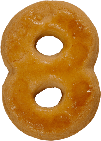 Golden Cider Donut Isolated PNG