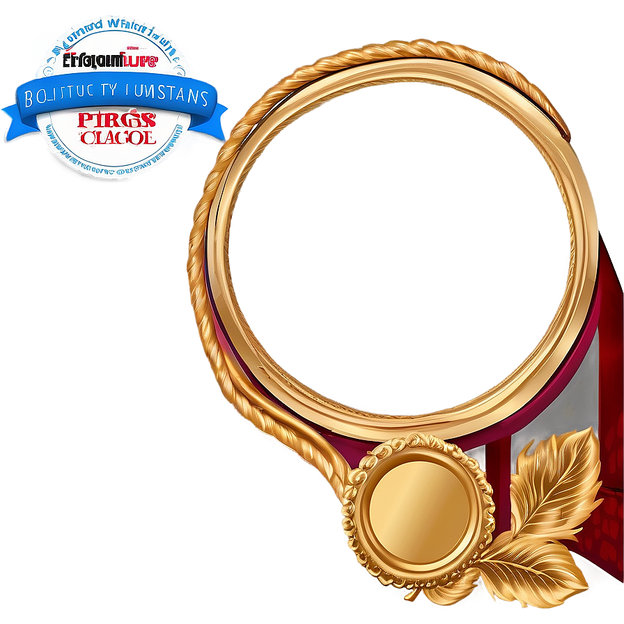 Golden Circle Frame For Elegance Png Dnd PNG