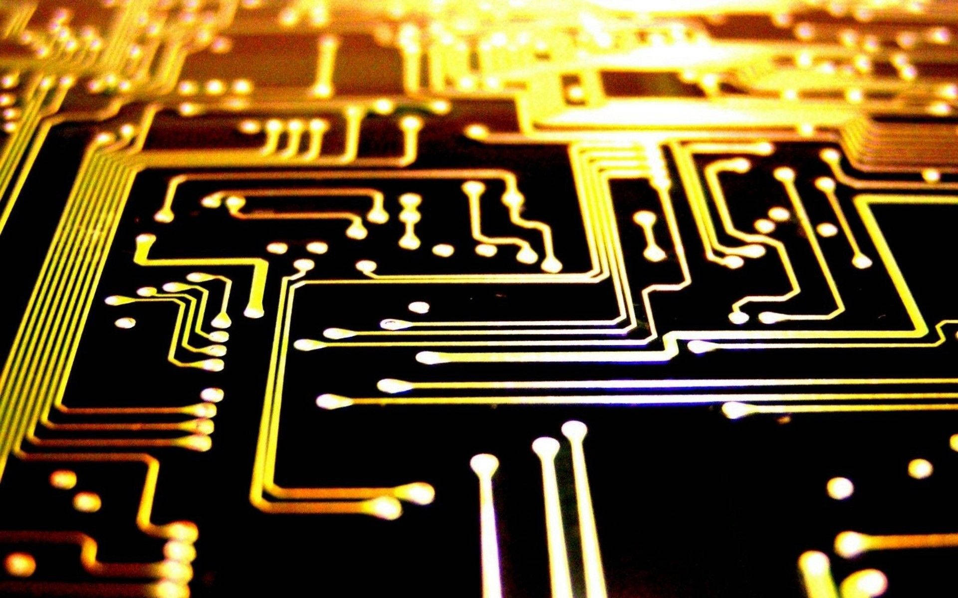Golden Circuit Board Picture