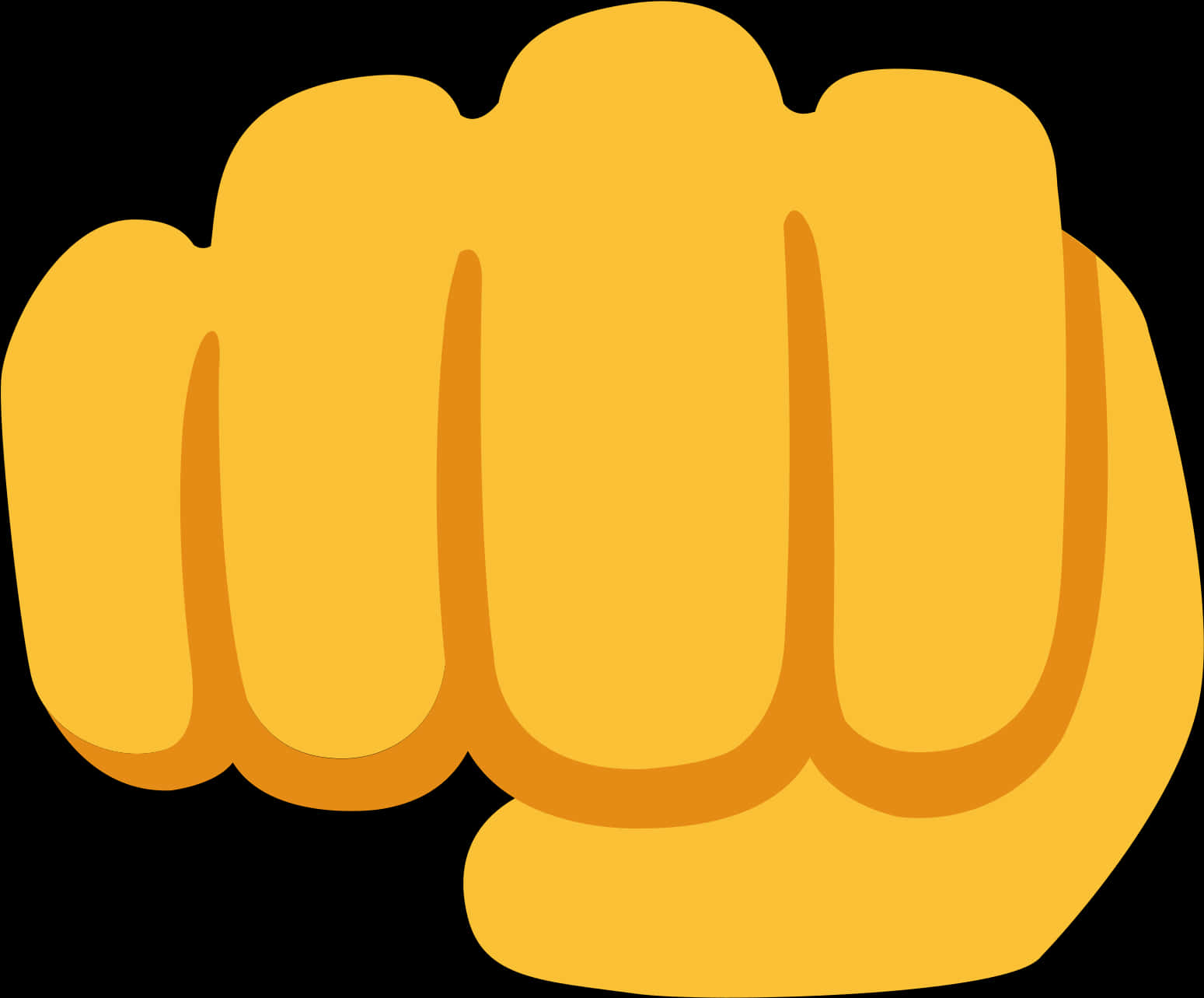 Golden Clenched Fist Illustration PNG
