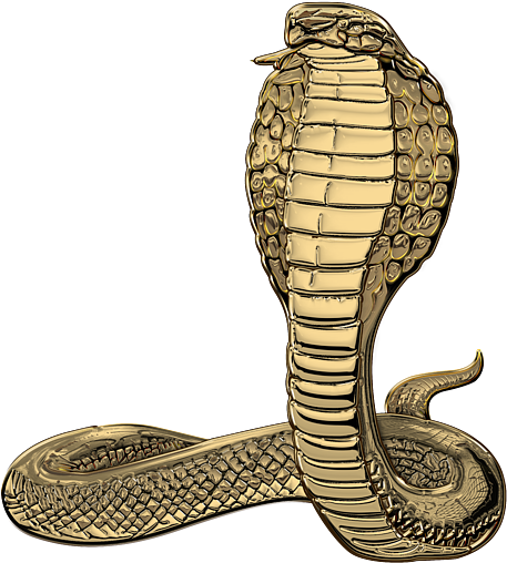 Golden Cobra Illustration PNG