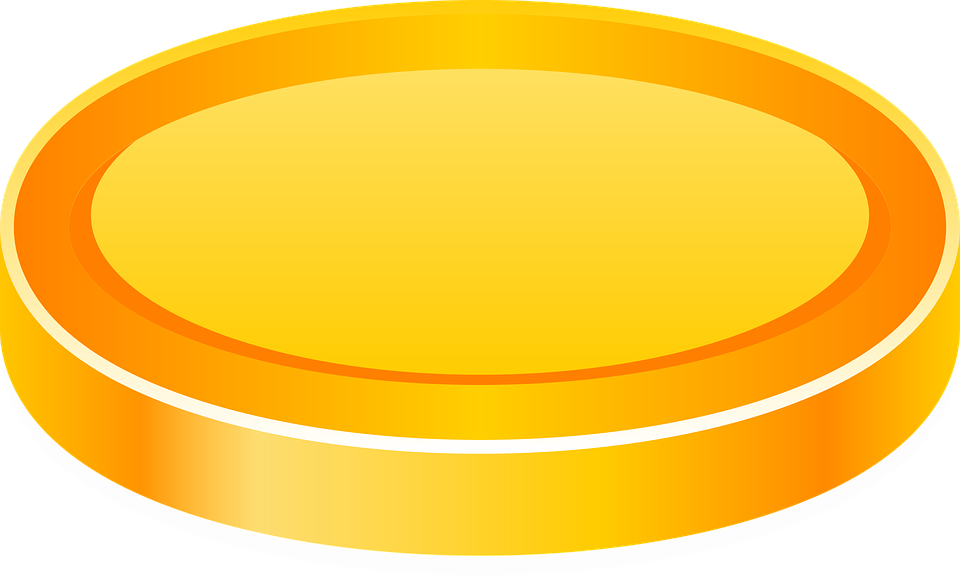 Golden Coin Vector Illustration PNG