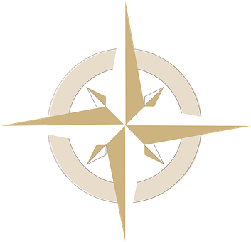 Golden Compass Rose Graphic PNG