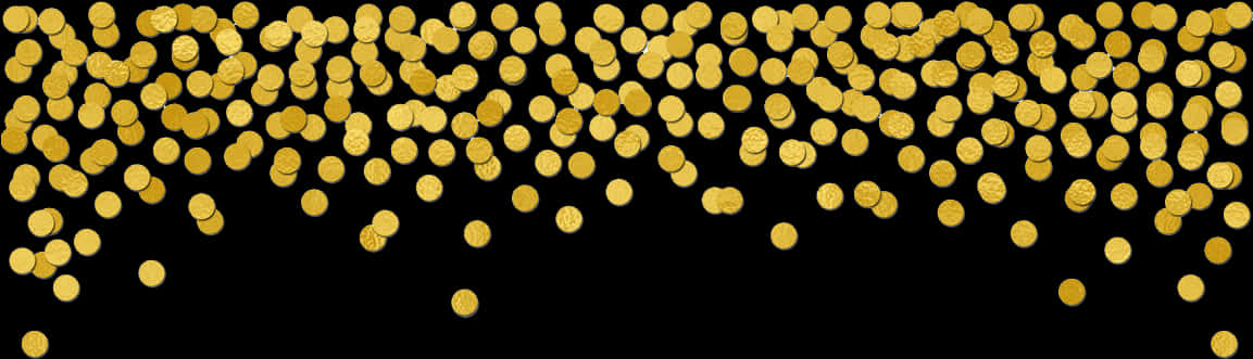 Golden Confetti Banner PNG