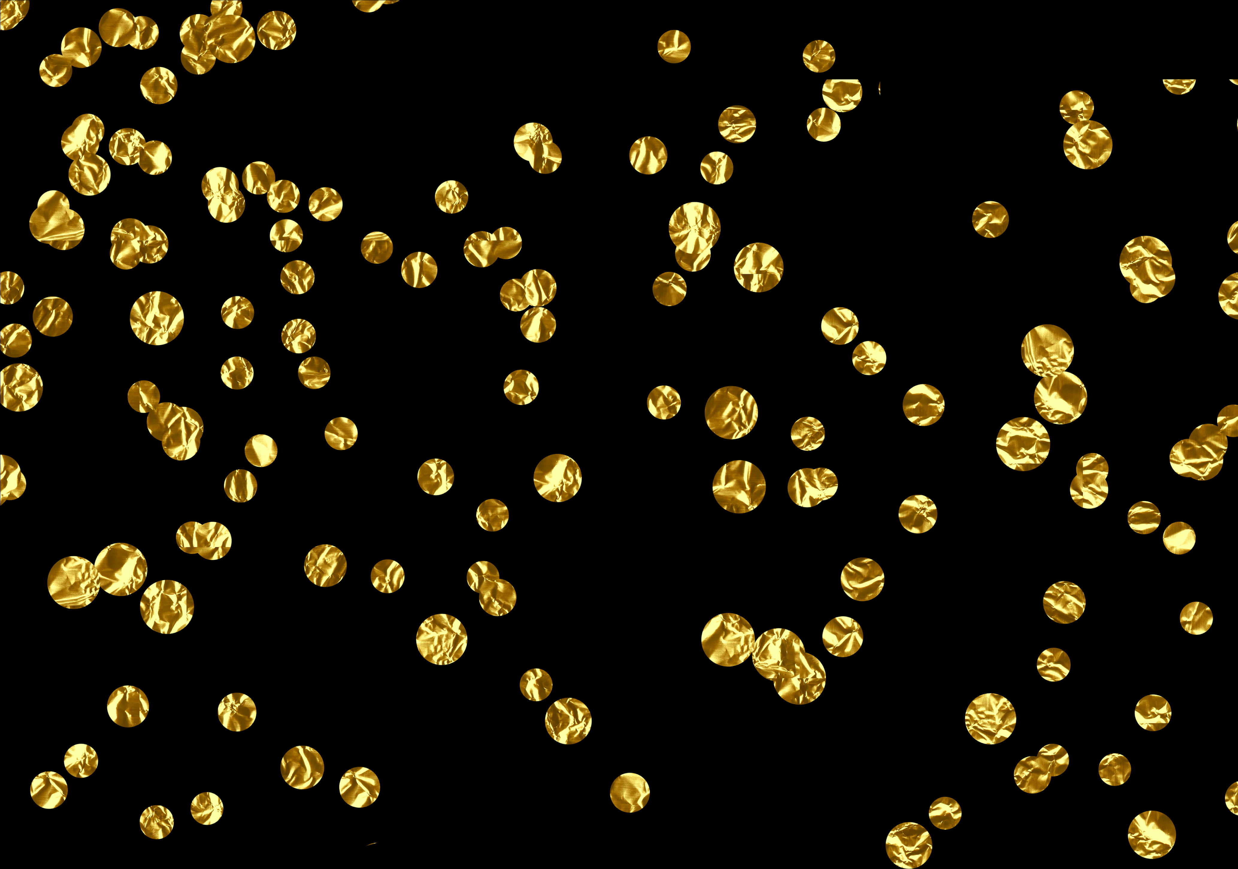 Golden Confetti Celebration Background PNG
