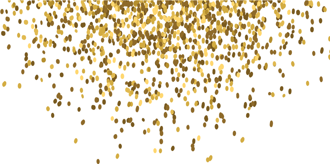 Golden Confetti Celebration PNG