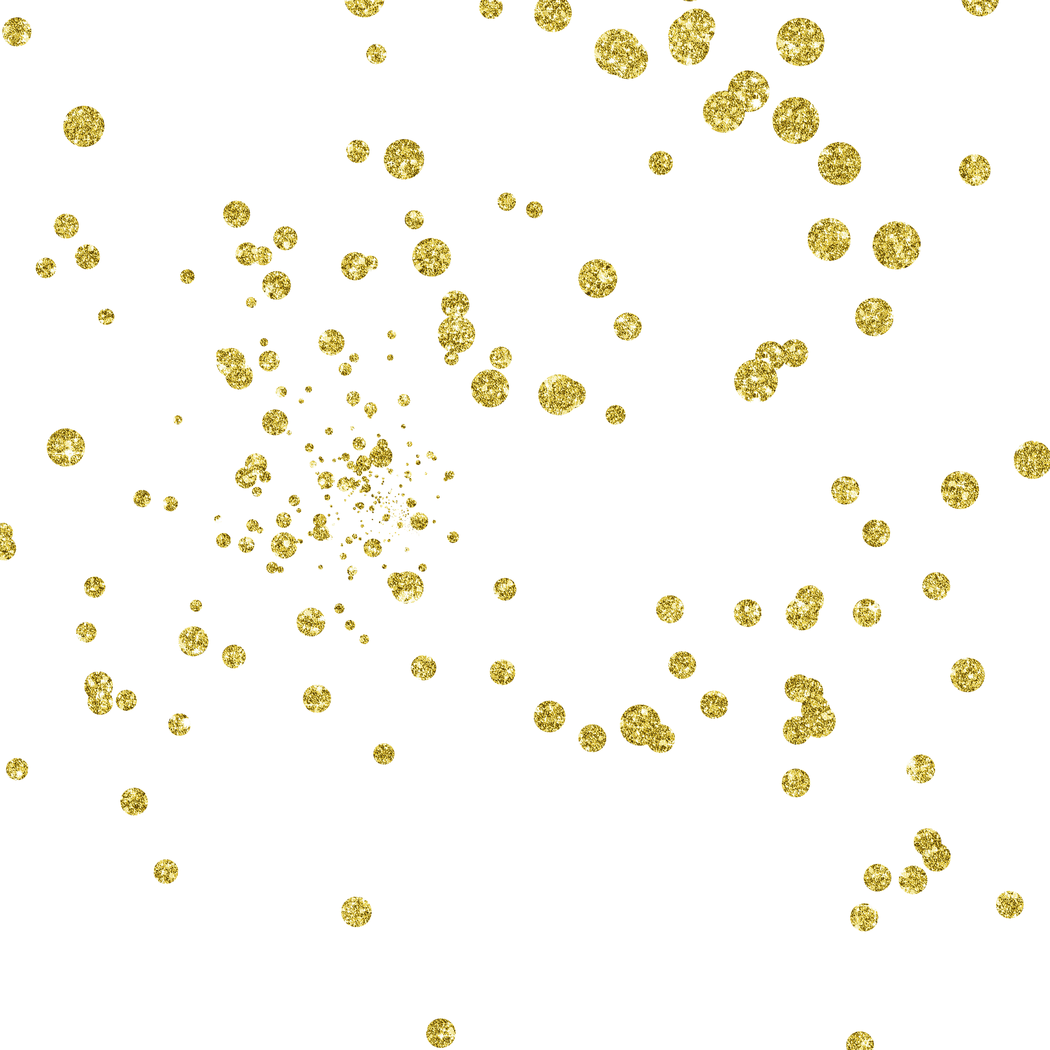 Golden Confetti Scatter Pattern PNG