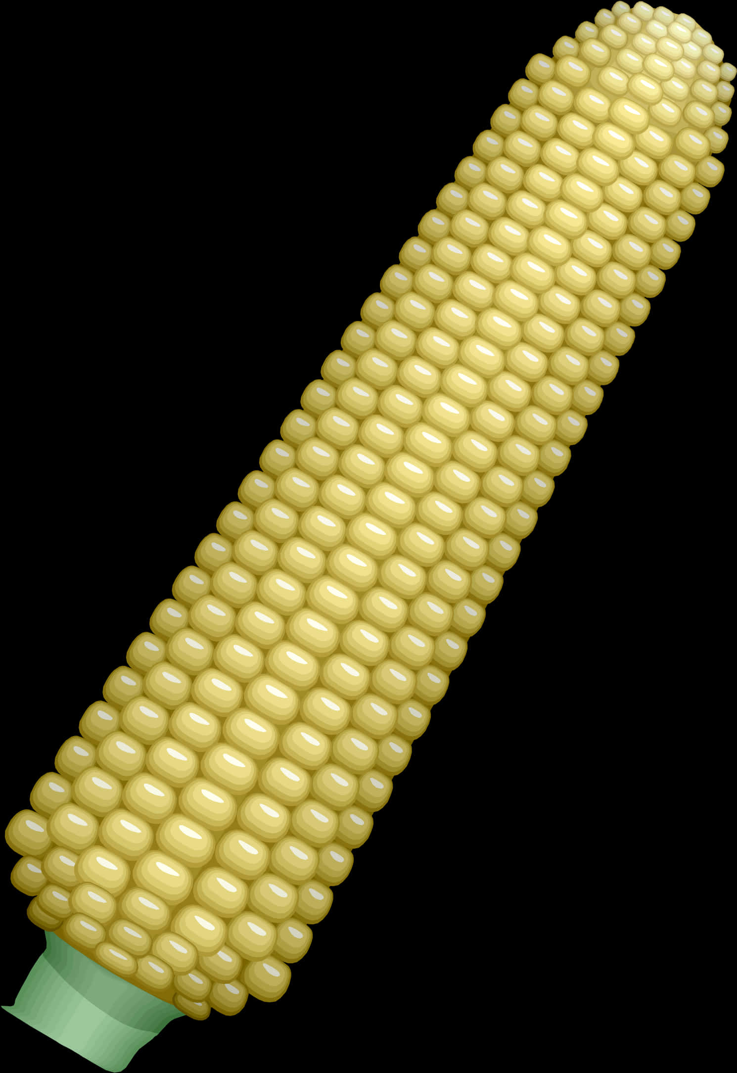 Golden Corn Cob Illustration PNG