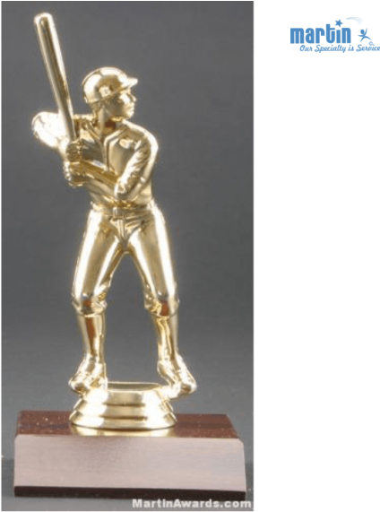 Golden Cricket Batsman Trophy PNG