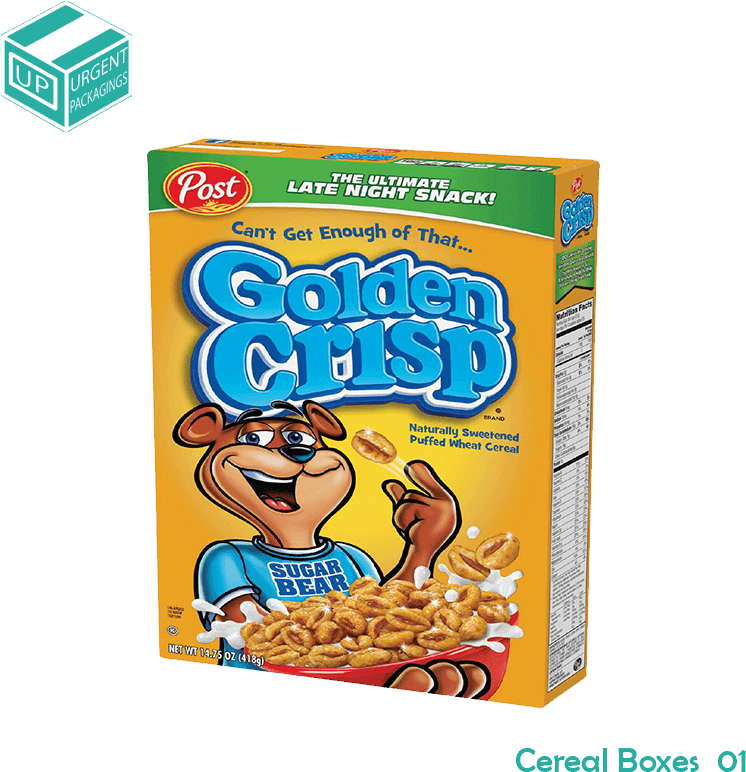 Golden Crisp Cereal Box PNG