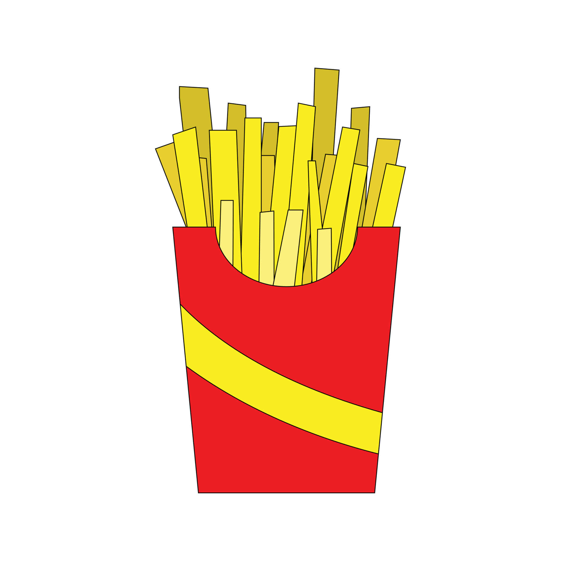 Golden Crispy French Fries Served In A Dish