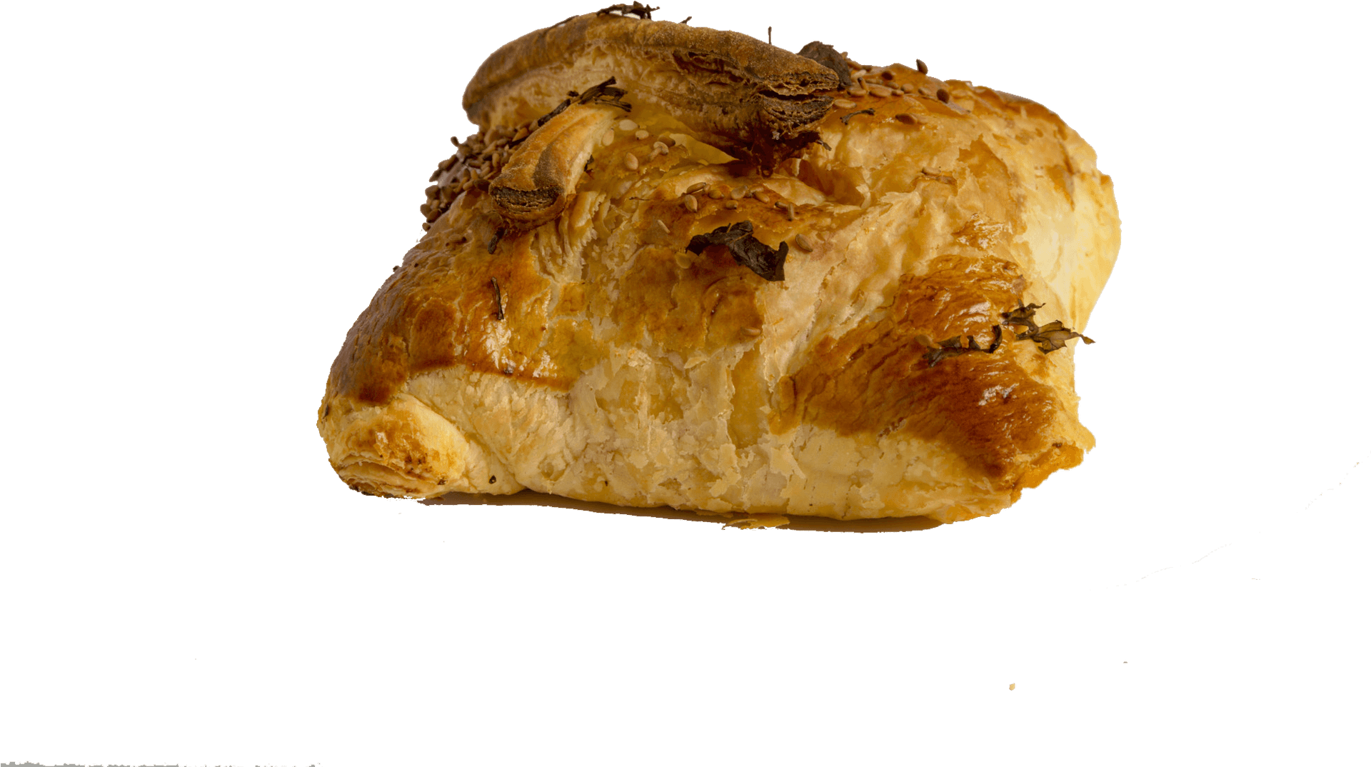 Golden Croissant Pastry PNG