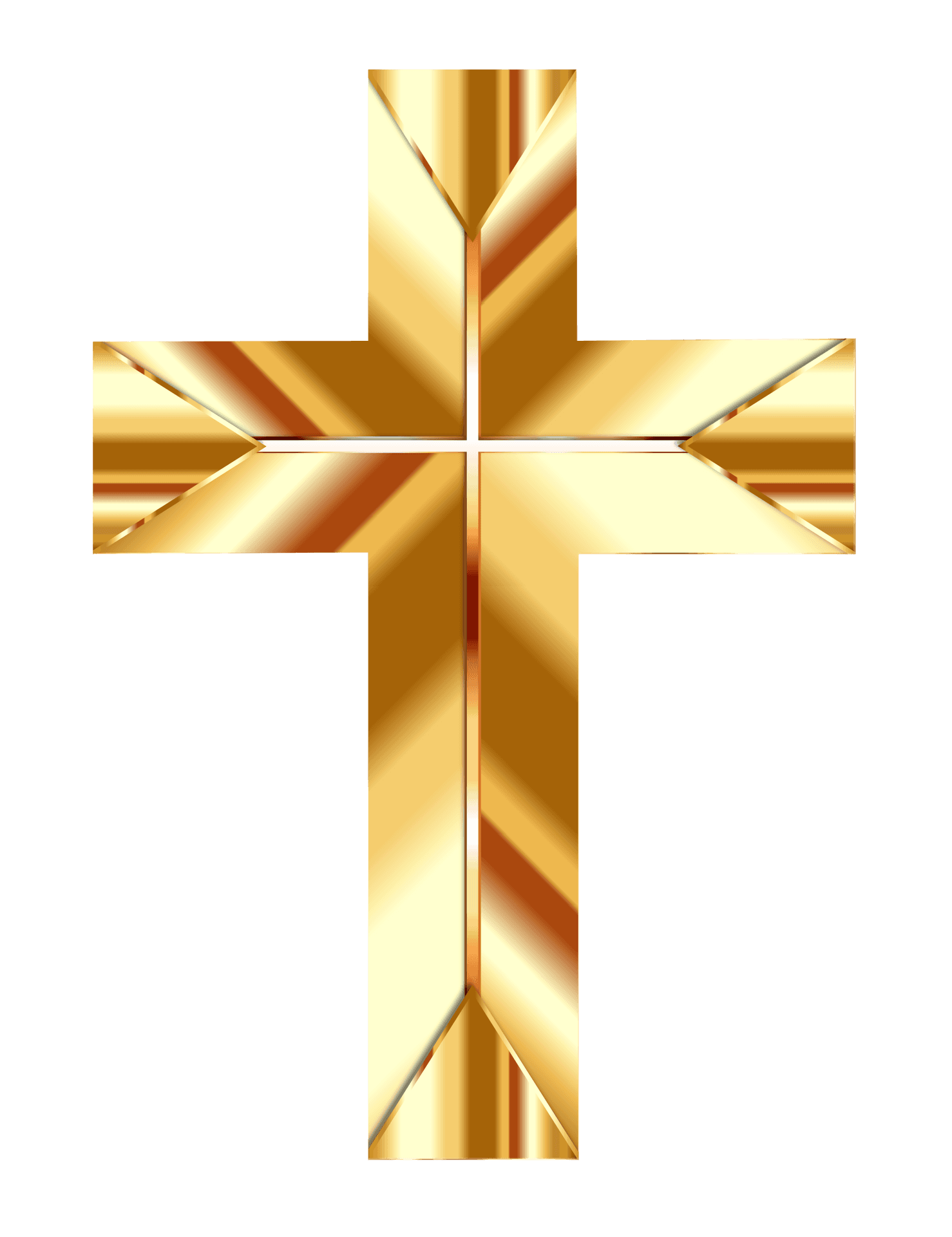 Golden Cross Icon PNG