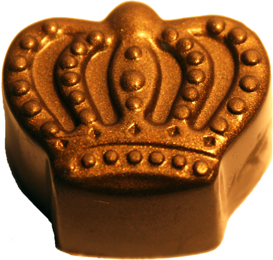 Golden Crown Chocolate Piece PNG