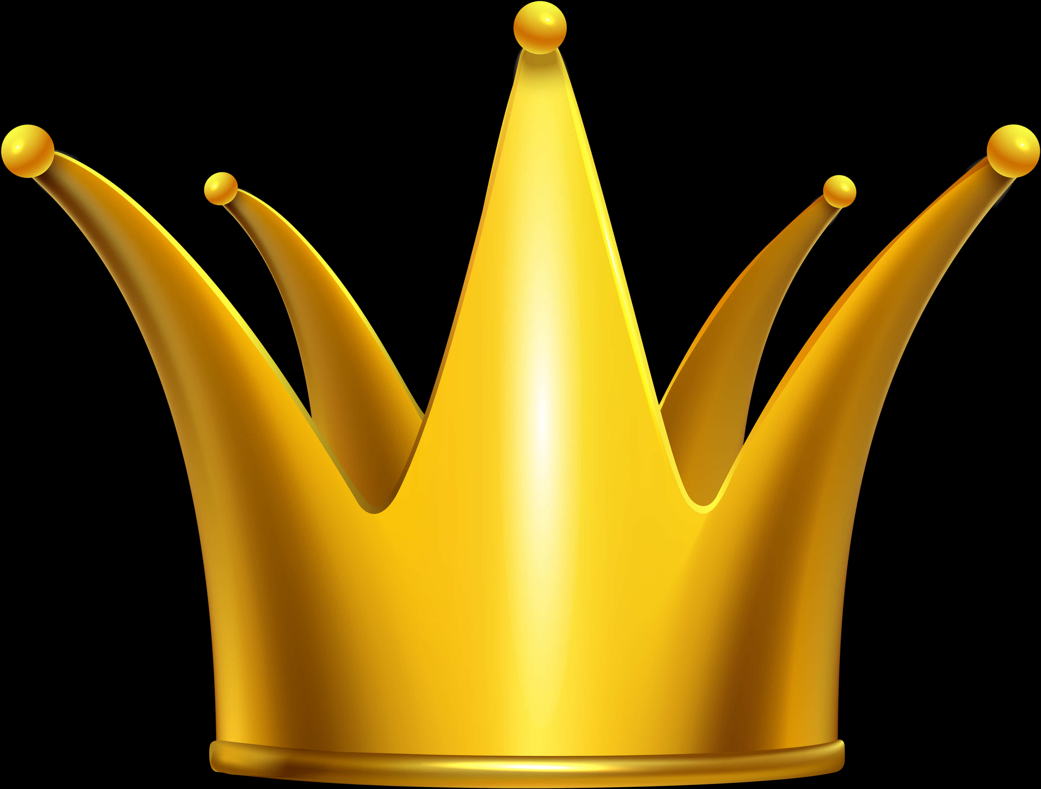 Golden Crown Illustration PNG