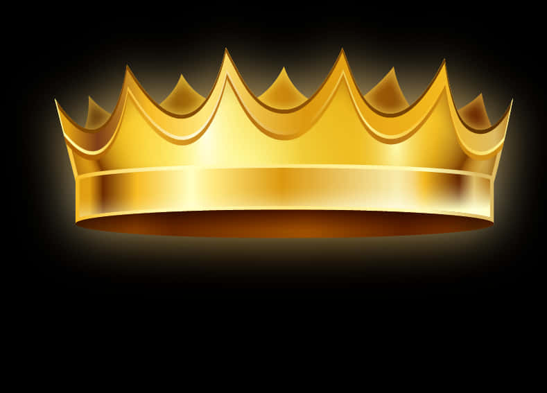 Golden Crown Illustration PNG