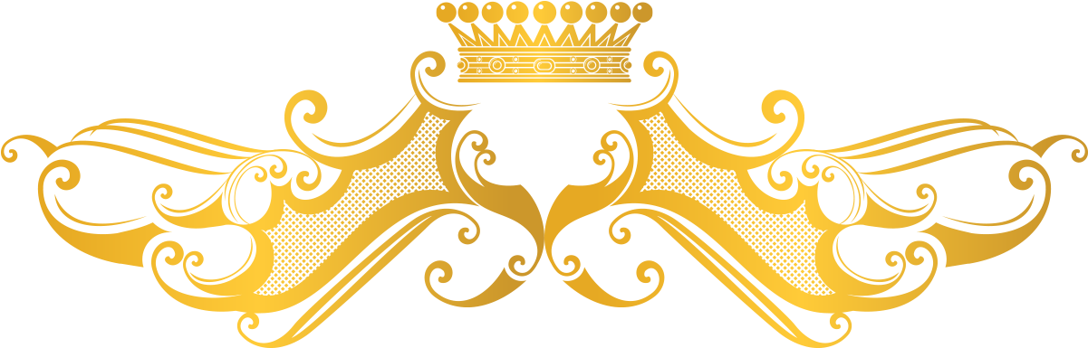 Golden Crown Ornament Vector PNG