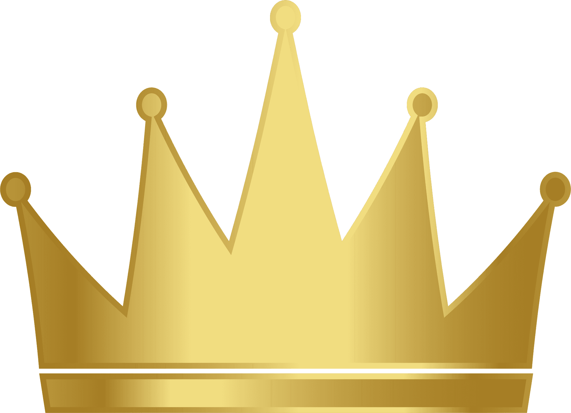 Golden Crown Transparent Background PNG