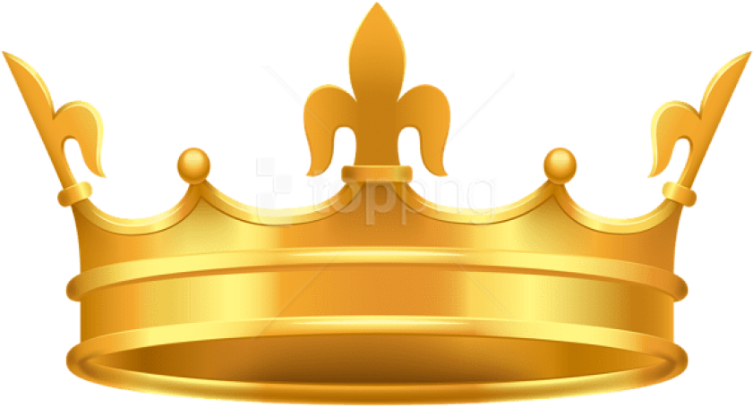 Golden Crown Transparent Background PNG
