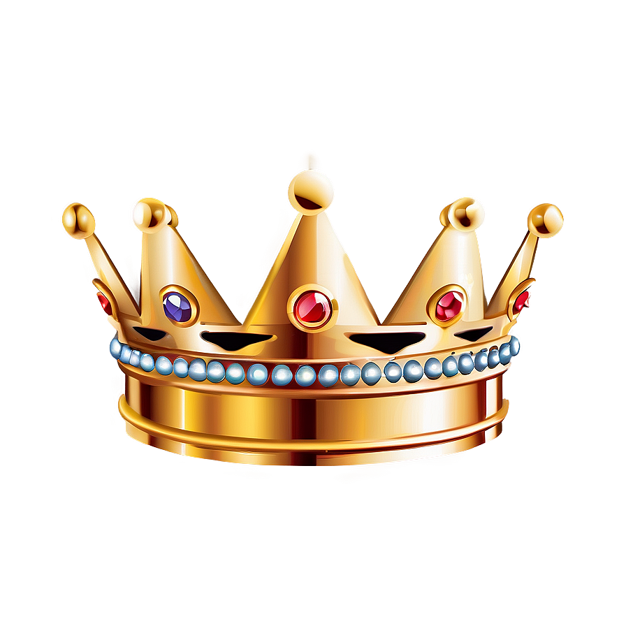 Golden Crown Vector Illustration Png Ssb83 PNG