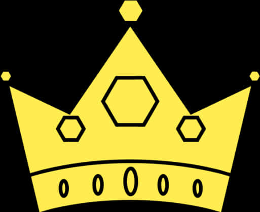 Golden Crown Vector Illustration PNG