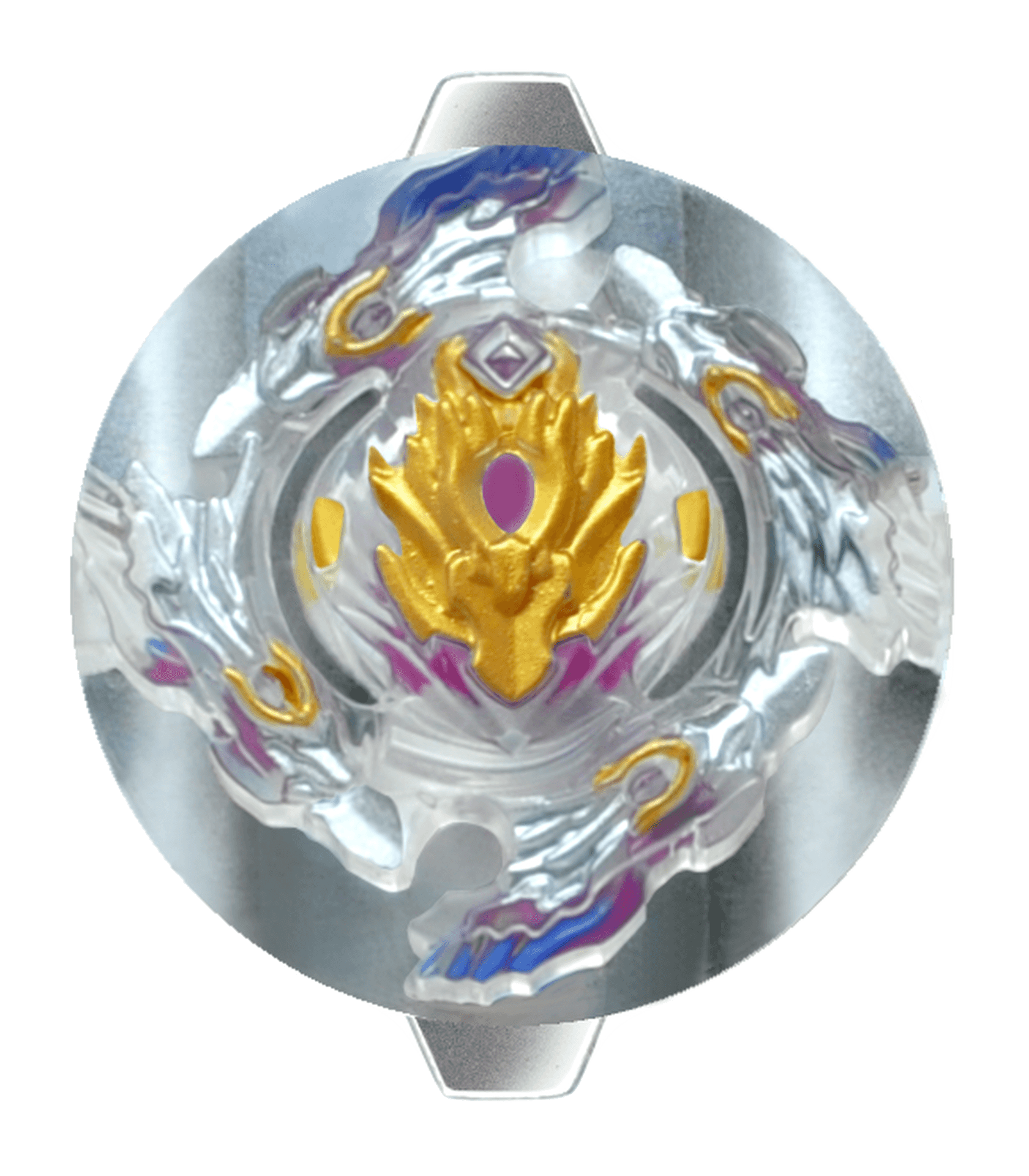 Golden Crowned Beyblade Top PNG