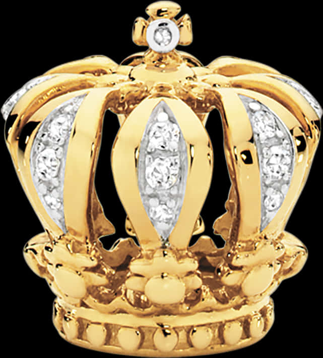 Golden Crownwith Diamonds PNG