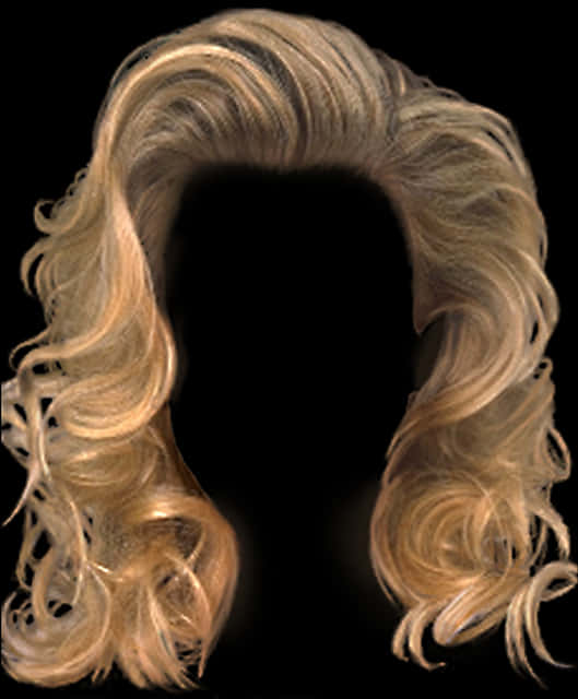 Golden Curls Hairstyle Silhouette PNG