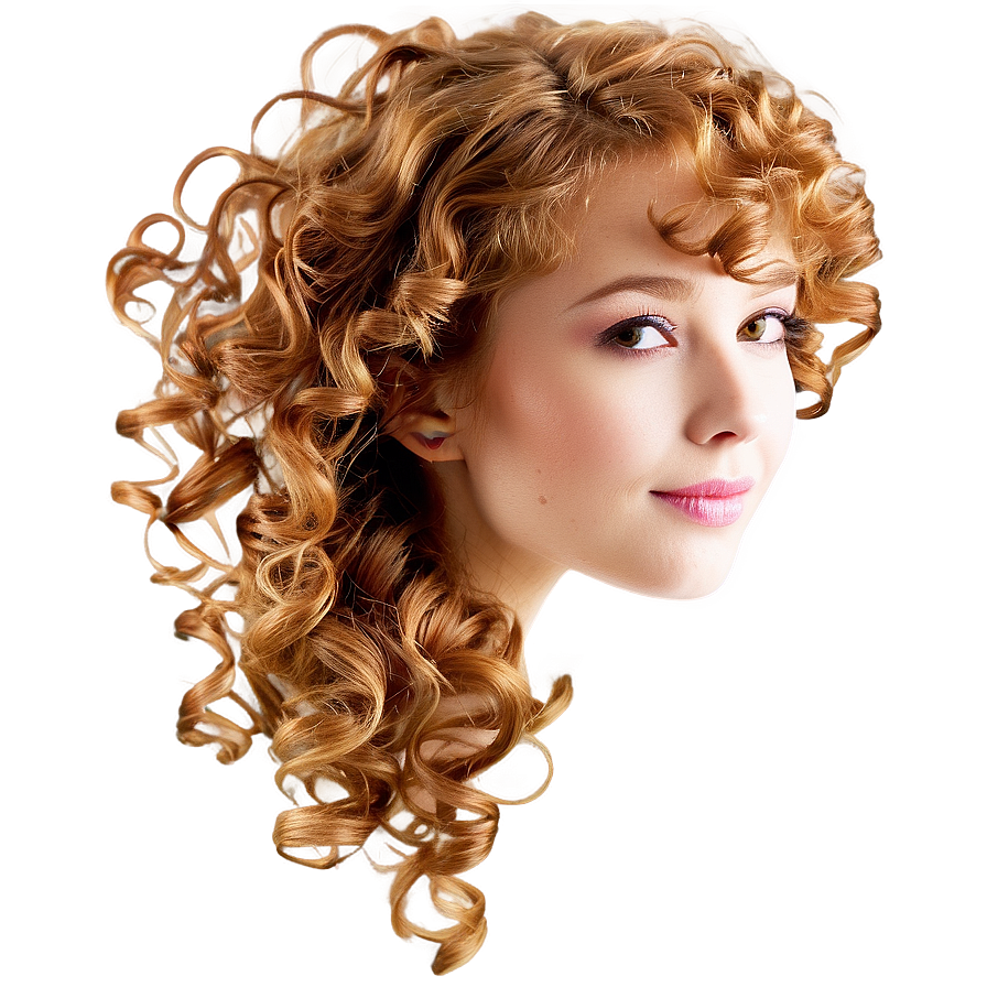 Download Golden Curly Hair Waves Png 05242024 | Wallpapers.com