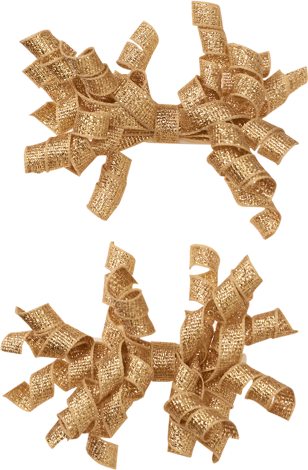 Golden Curly Ribbons PNG