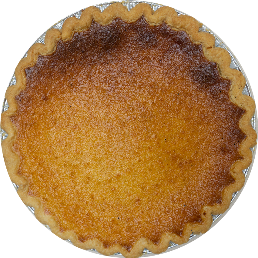 Golden Custard Tart Top View PNG