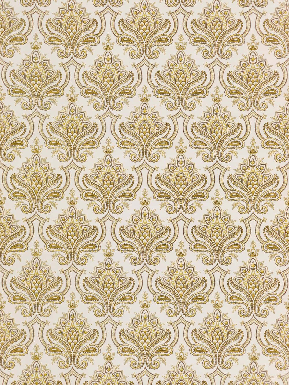 Golden Damask Pattern Background Wallpaper