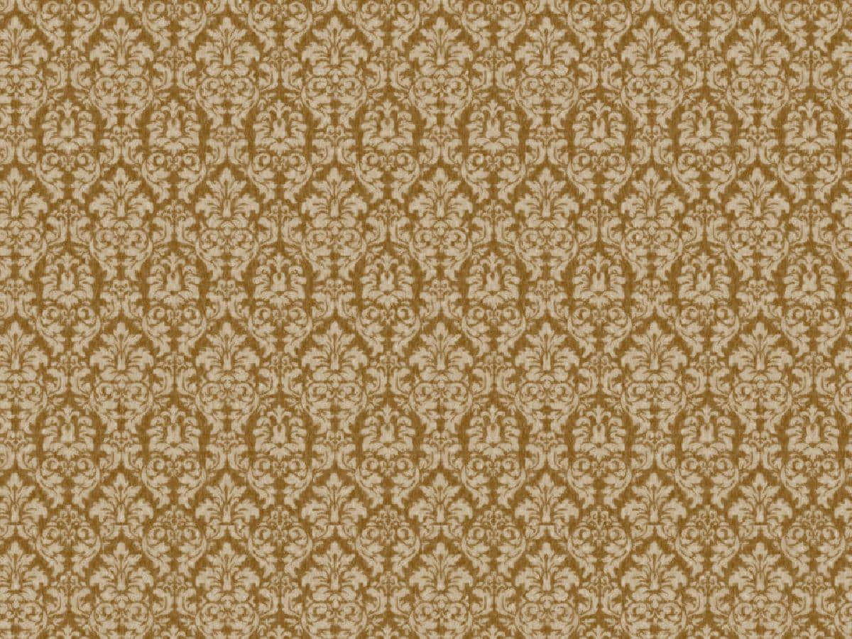 Golden Damask Pattern Wallpaper