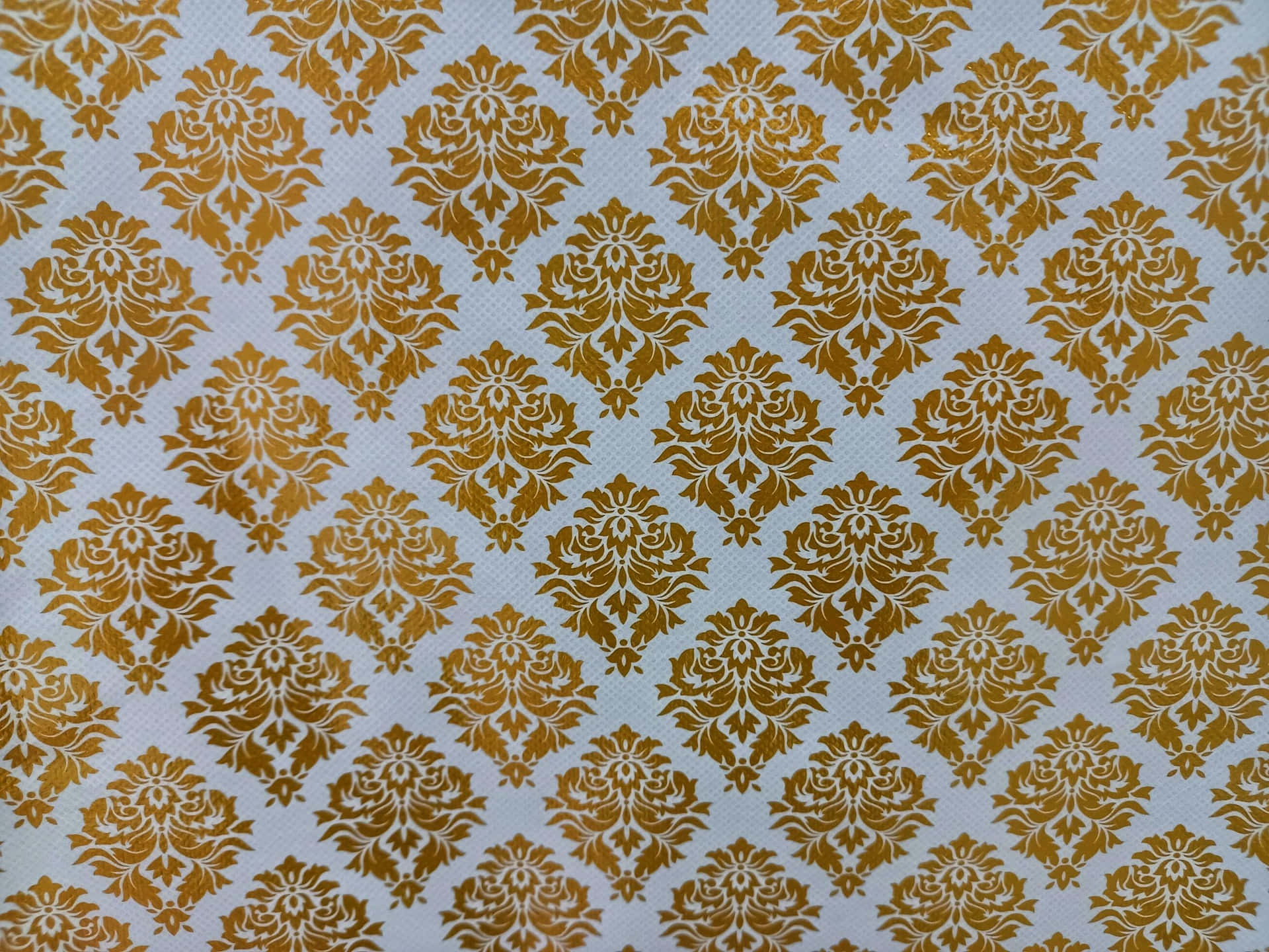 Golden Damask Pattern Texture Wallpaper