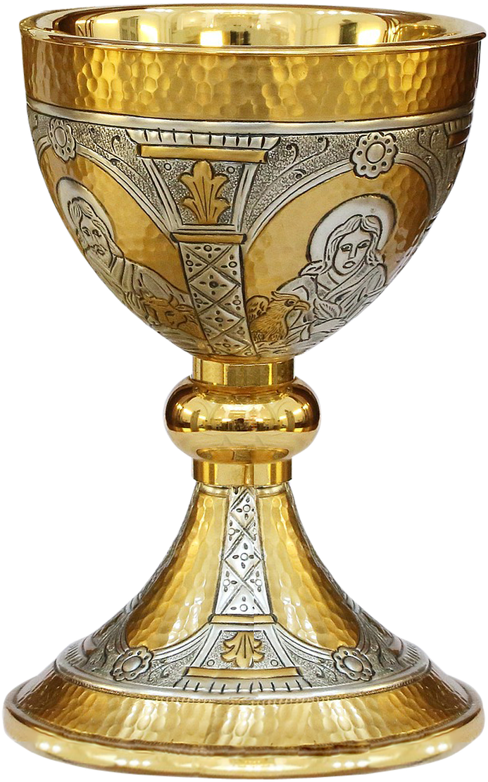 Golden Decorated Communion Chalice PNG