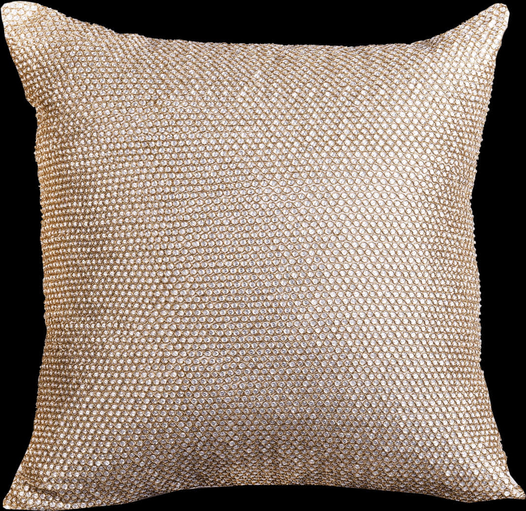 Golden Decorative Pillow PNG