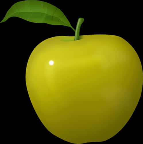 Golden Delicious Apple Illustration PNG