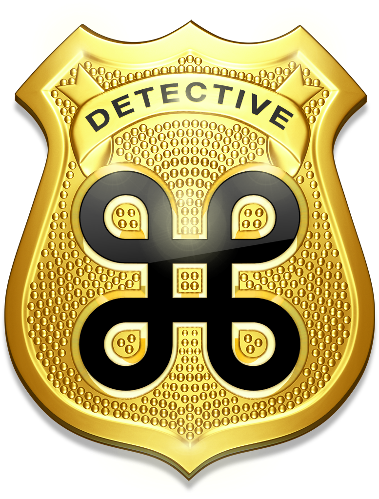 Golden Detective Badge PNG