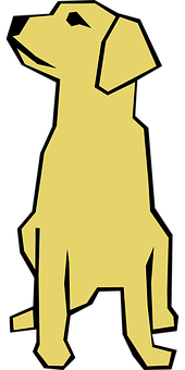 Golden Dog Silhouette PNG