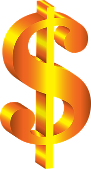 Golden Dollar Sign Graphic PNG