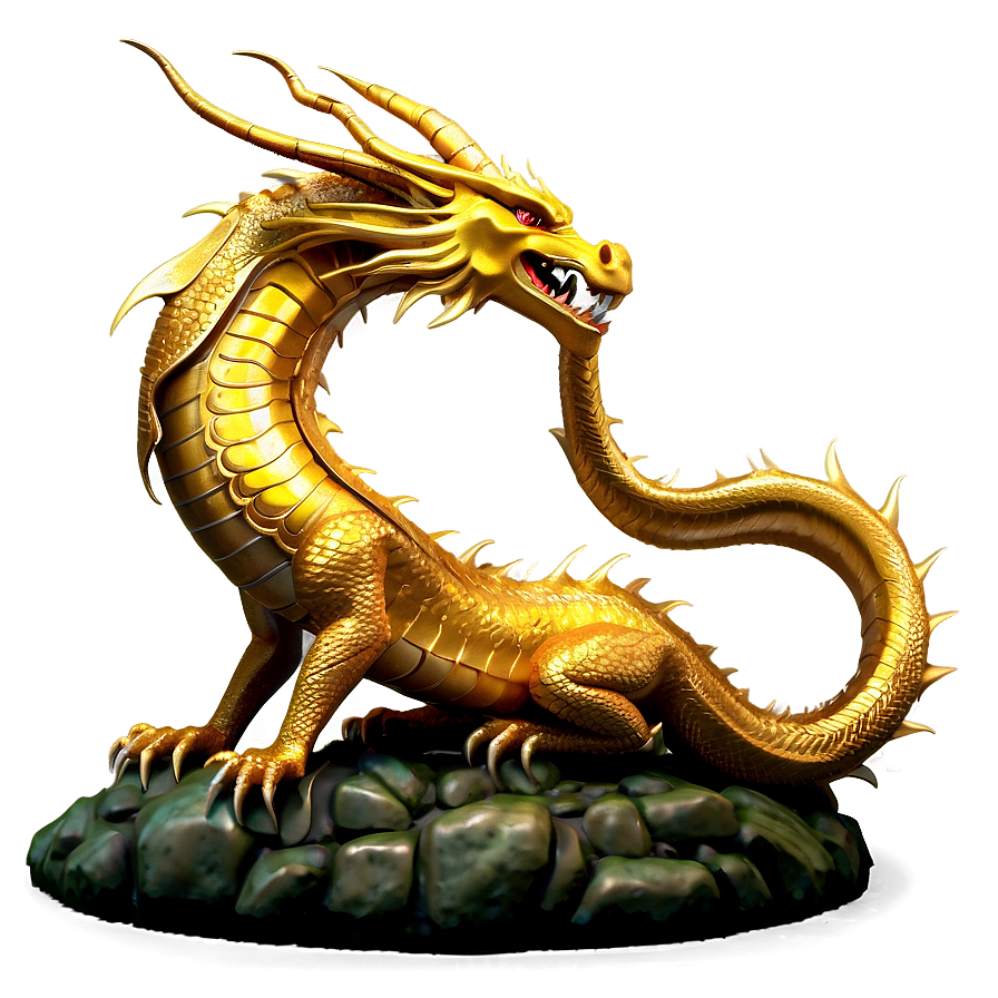 Download Golden Dragon Myth Png Kyu | Wallpapers.com